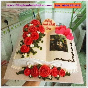 Bánh Sinh Nhật Cuốn Sách - RT24